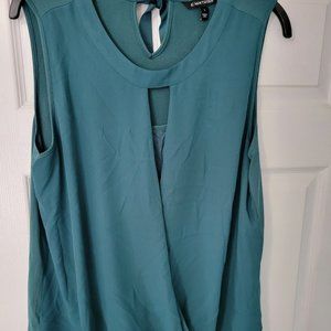 41‎ Hawthorn teal sleeveless drapey top Size L
